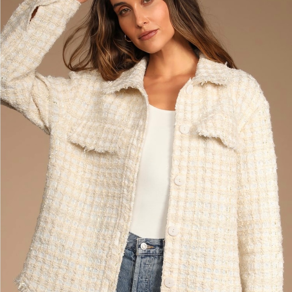 Lulu's Cream Textured Jacket - Picture 3 of 6